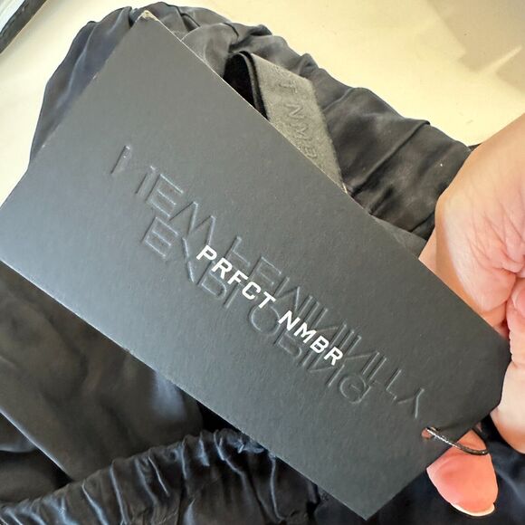 NWT PRFCT NMBR Black Satin Open Side Waistband Drawstring Shorts M - Picture 12 of 14